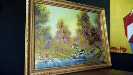 First Bob Ross TV painting, completed in 30 minutes, goes on sale for nearly $10m