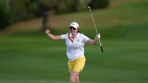 Europe stage superb fourballs fightback to cut USA’s lead to 5-3 in Solheim Cup Europe stage superb fourballs fightback to cut USA’s lead to 5-3 in Solheim Cup