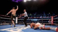 Joe Joyce’s career in tatters after brutal third-round knock-out by Zhilei Zhang