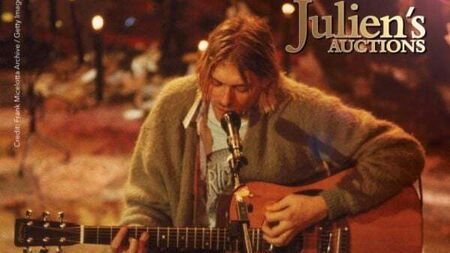Guitar played by Kurt Cobain at Nirvana’s last performance to go to auction