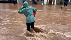 Students at Kilkenny primary school had to be evacuated after river Nore burst its banks