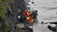Woman and dog airlifted to safety after being cut off by rising tide in Clare