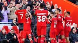 Liverpool show support for Luis Diaz in victory over Nottingham Forest