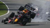 Sergio Perez lasts just 14 seconds in home race as Max Verstappen wins in Mexico