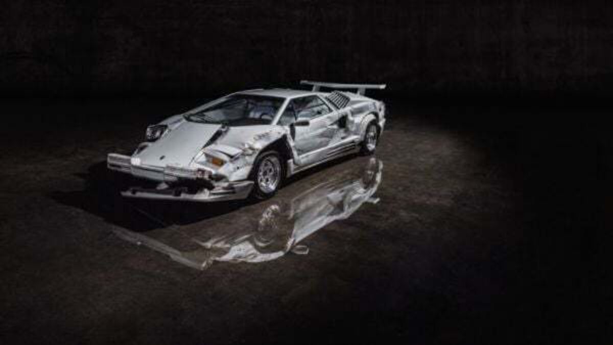 Damaged Lamborghini Countach from The Wolf of Wall Street heading to auction