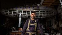 Submarine inventor honoured with sculpture made from recycled plane parts