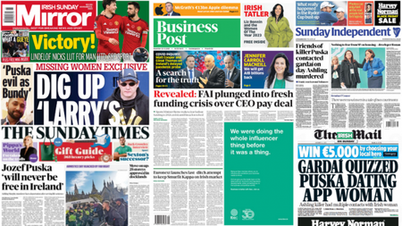 What the papers say: Sunday's front pages