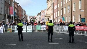 Man accused of public order offences at Dáil protest fails to have bail term lifted