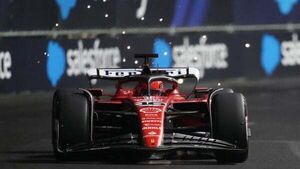 Charles Leclerc lights up Las Vegas to claim pole position for Ferrari