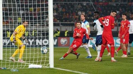England bring qualifying campaign to lacklustre close with North Macedonia draw