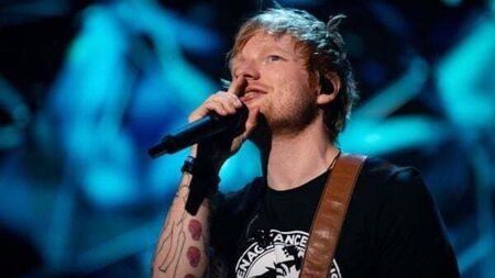 Ed Sheeran surprises fans at London’s O2 during 50 Cent concert