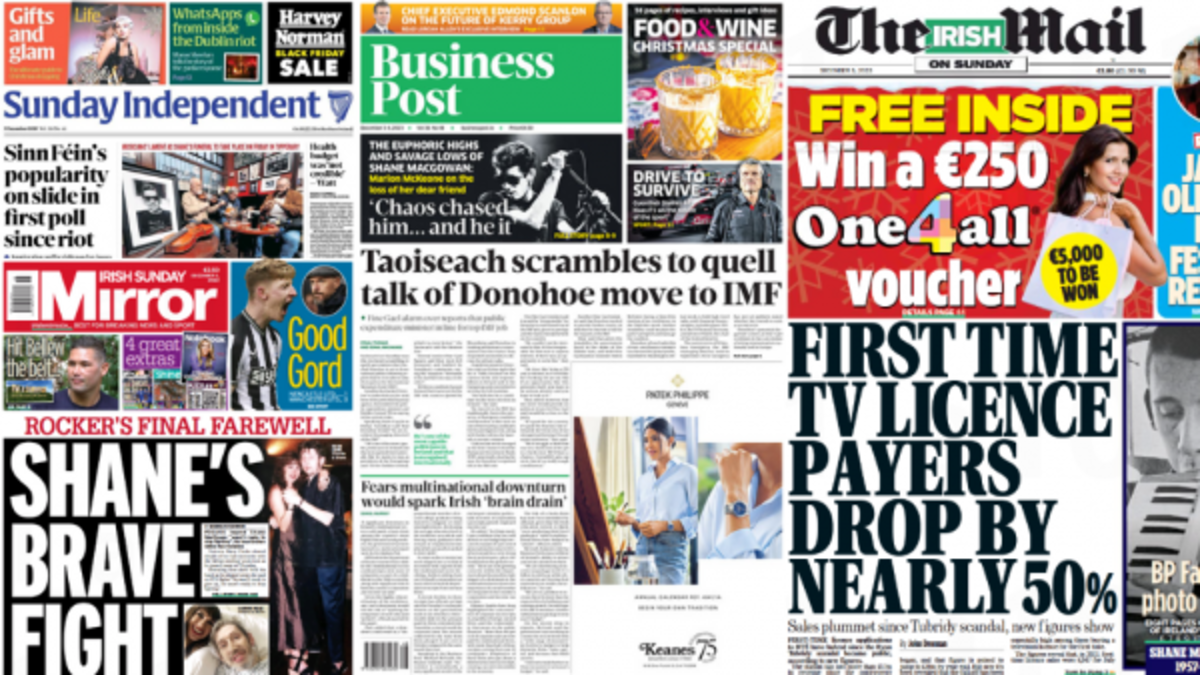 What the papers say: Sunday's front pages