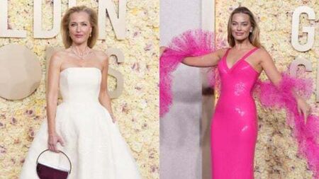 Gillian Anderson’s vagina motif gown and all the best Golden Globes fashion
