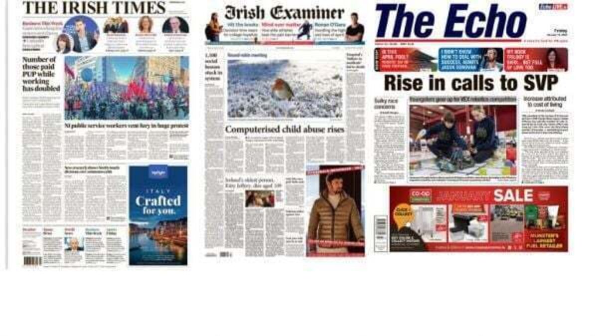 What the papers say: Friday's front pages