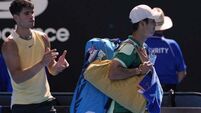 Dominant Carlos Alcaraz through as Shang Juncheng retires injured