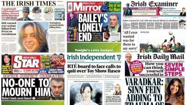 What the papers say: Wednesday's front pages