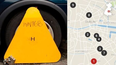 Revealed: Dublin's illegal parking blackspots as number of clamped vehicles rises