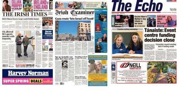 What the papers say: Saturday's front pages