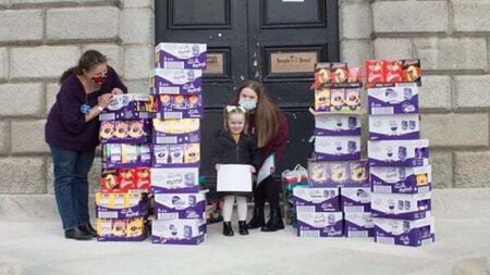 Sisters bring community together giving children in hospital Easter eggs