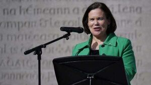 Mary Lou McDonald makes election plea at 1916 event Mary Lou McDonald makes election plea at 1916 event