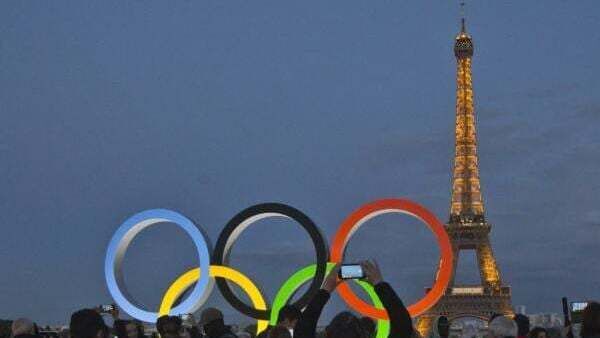 Olympic rings for the Paris Games will be displayed on the Eiffel Tower