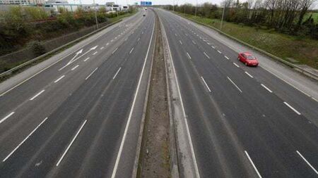 Major motorway closed after collision leaves three men seriously injured