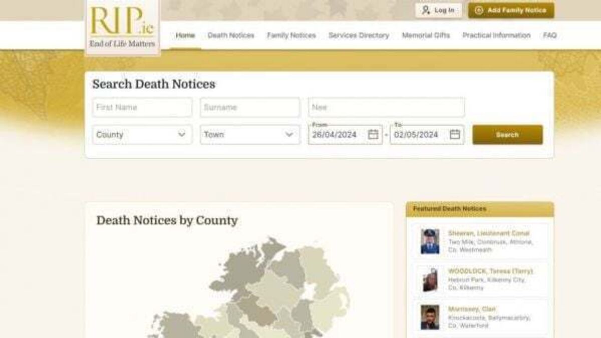 Irish Times Group acquires RIP.ie website