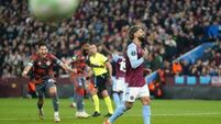 Douglas Luiz keen to keep taking penalties despite miss against Olympiacos