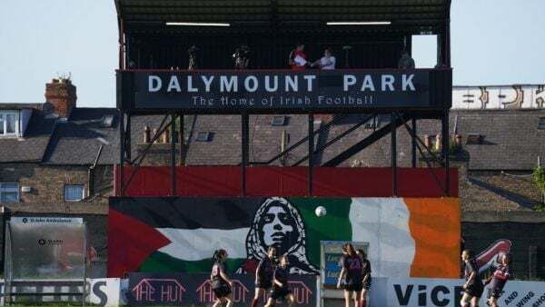 Higgins and McDonald attend Palestinian women’s team match in Dublin