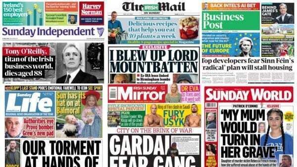 What the papers say: Sunday's front pages