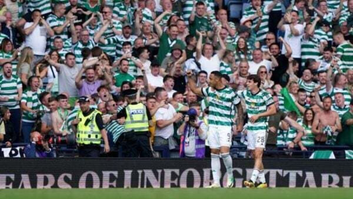 Adam Idah’s last-minute goal sees Celtic beat Rangers in Scottish Cup final