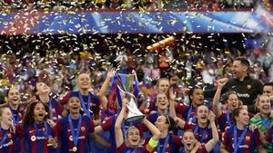 Barcelona defend Women’s Champions League title with win over Lyon in final Barcelona defend Women’s Champions League title with win over Lyon in final