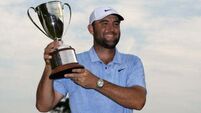 Scottie Scheffler wins Travelers play-off after protesters storm 18th green