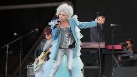 Cyndi Lauper calls for reproductive rights to be respected at Glastonbury