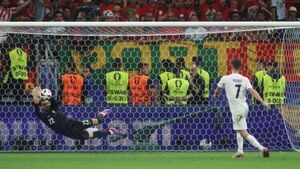 Portugal reach Euro quarter-finals after shootout win over Slovenia Portugal reach Euro quarter-finals after shootout win over Slovenia