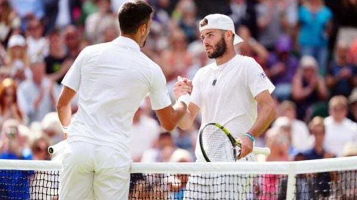 Jacob Fearnley puts up a fight against Novak Djokovic after Andy Murray advice