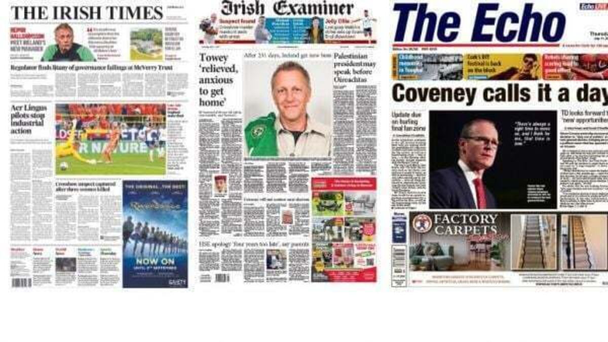 What the papers say: Thursday's front pages