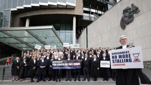 Government urged to engage with criminal law barristers as fresh protests held Government urged to engage with criminal law barristers as fresh protests held