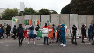 Gardaí disperse protesters from site earmarked to house asylum seekers