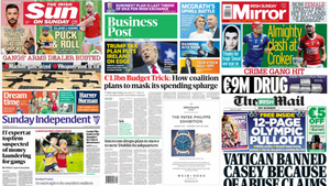 What the papers say: Sunday's front pages What the papers say: Sunday's front pages