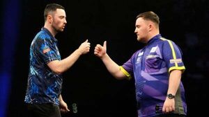 Luke Humphries stuns Luke Littler en route to claiming maiden world series title Luke Humphries stuns Luke Littler en route to claiming maiden world series title