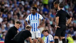 Matt O’Riley injured on debut but Brighton progress in Carabao Cup