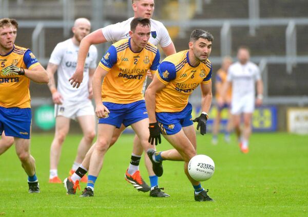 St Joseph's Dan Hickey turns to secure this ball in the SFC Rd 3 game against Courtwood on Sunday Photo: Denis Byrne