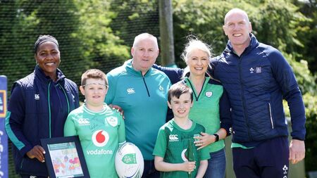 Irish rugby stars pay a visit to Laois