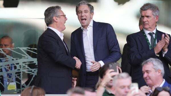 Harris and Starmer attend Ireland v England at Aviva Stadium