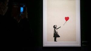 Two charged with burglary after Banksy painting stolen from London gallery Two charged with burglary after Banksy painting stolen from London gallery
