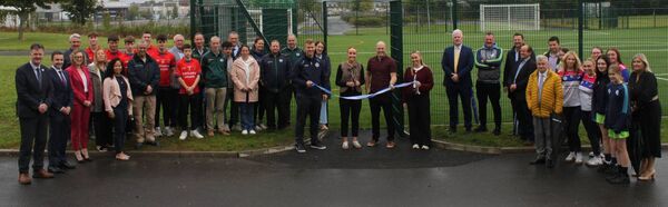 Pictured at the official opening of the new astro pitch in Portlaoise College. Pictured at the official opening of the new astro pitch in Portlaoise College.
