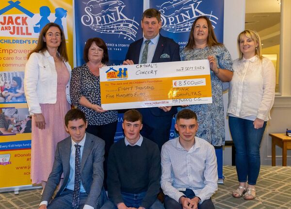 The Jack &amp; Jill Foundation were presented with a cheque for €8,500. 