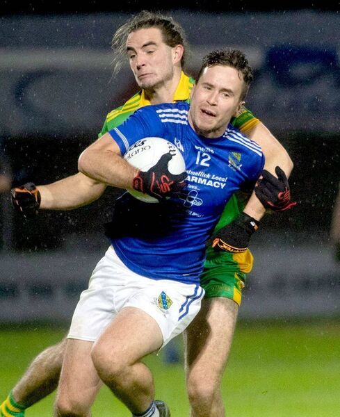Mountmellick's Niall Mullin, seen here in action in the 2022 IFC final against Park/Ratheniska, scored seven points against the same opposition in this year's IFC semi-final Photo: Denis Byrne Mountmellick's Niall Mullin, seen here in action in the 2022 IFC final against Park/Ratheniska, scored seven points against the same opposition in this year's IFC semi-final Photo: Denis Byrne