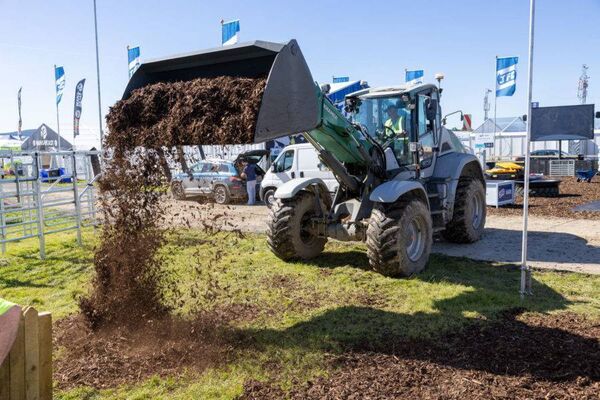 Mick Drennan spreading bark on site for Ploughing 2024 at Ratheniska, County Laois. Photo: Alf Harvey. Mick Drennan spreading bark on site for Ploughing 2024 at Ratheniska, County Laois. Photo: Alf Harvey.